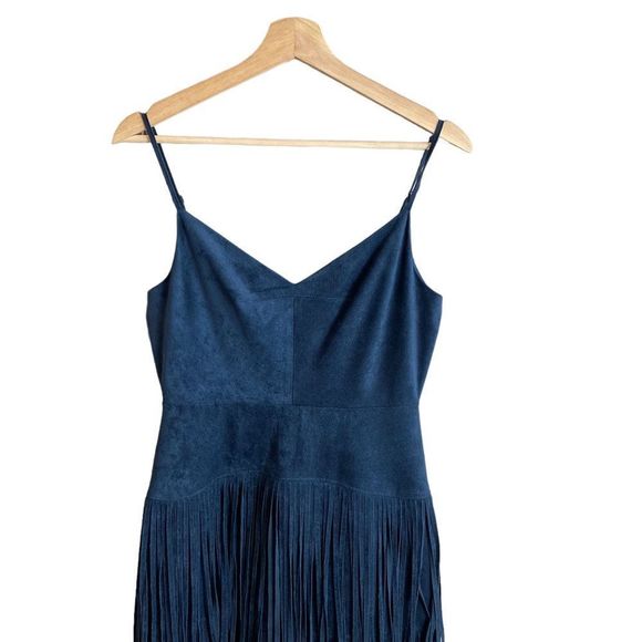 BCBGMaxAzria Navy Fringe Dress - Picture 4 of 8